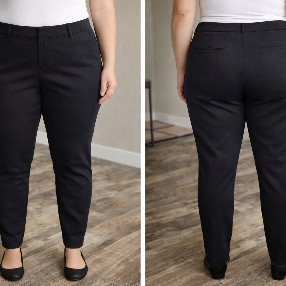 Old Navy Women’s Black Slim-Fit Chino Style Pants – Size 14